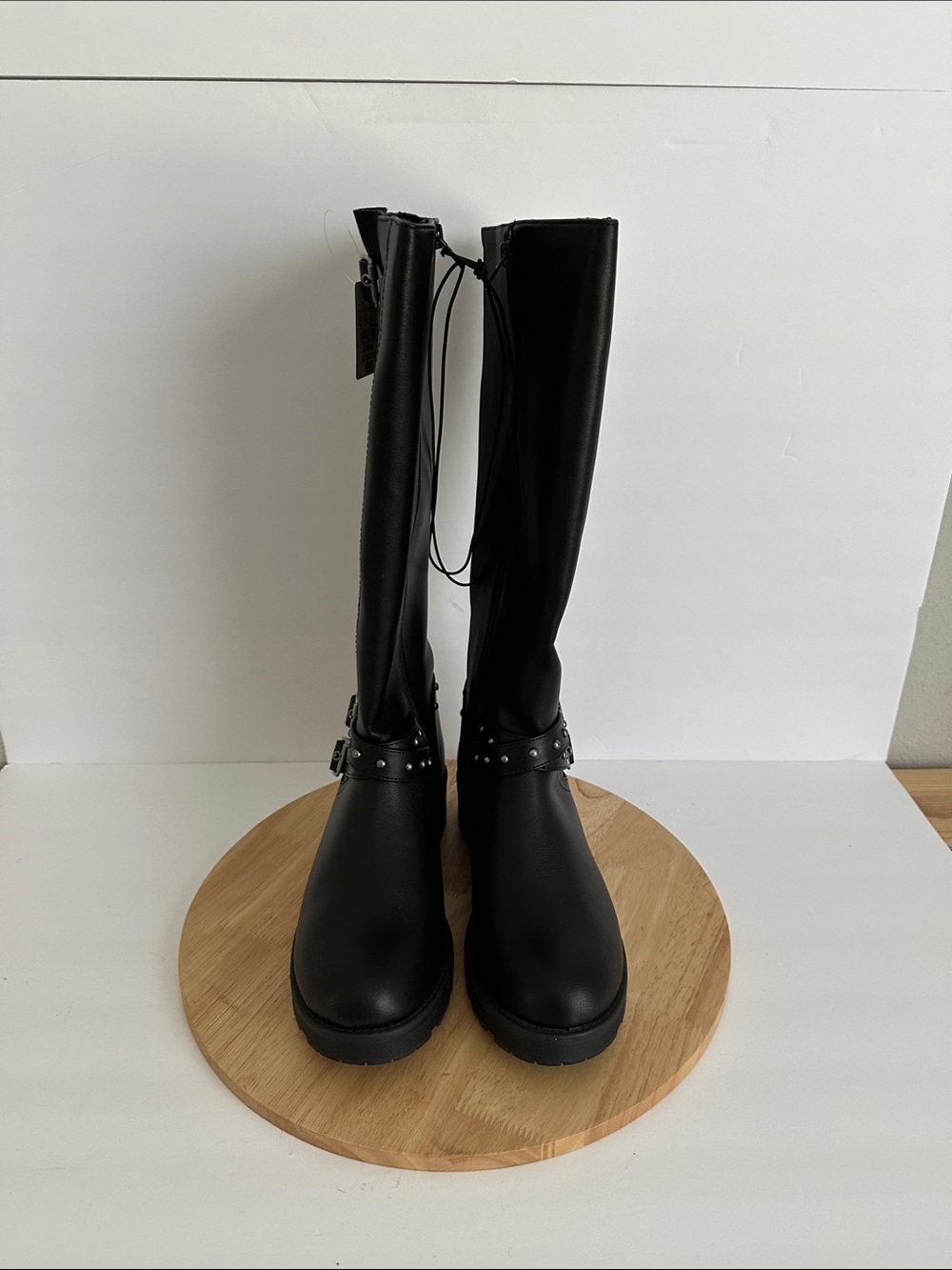 Arizona Jean Co Womens Tracy Block Heel Motorcycle Boots - Picture 4 of 6